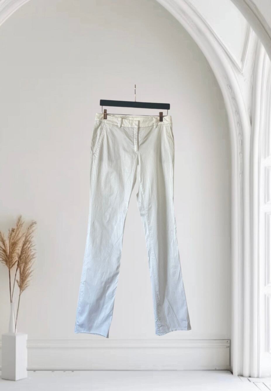 Faconnable White Straight Leg Pants 33x32 VTG Size 10